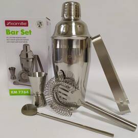 Набор бармена для приготовления коктейлей 5 предметов Kamille (7764)
