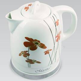 Чайник электрический керамический 1,5 л Maestro (MR066-RED-FLOWERS)