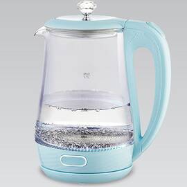Чайник электрический стеклянный 1,7 л Maestro (MR052-BLUE)