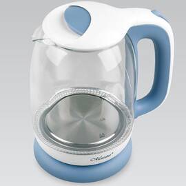 Чайник электрический стеклянный 1,7 л Maestro голубой (MR056-BLUE)