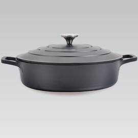 Каструля Shallow Maestro з двошаровим антипригарним покриттям 4,0л (MR4528-S), Тип: каструля, Об'єм: 4 л, Колір: чорний