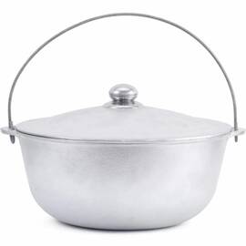 Казан алюминиевый с дужкой и крышкой 10л Турист Brizoll (12-010-1), Объем казана: 10 л, Наличие крышки: с алюминиевой крышкой