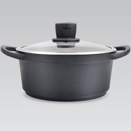 Каструля Maestro з двошаровим антипригарним покриттям 4,3 л (MR4324), Тип: каструля, Об'єм: 4,3 л, Колір: чорний