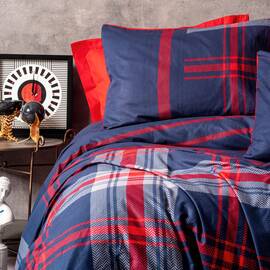 Постільна білизна Cotton box Ранфорс Masculine 200х220 ABEL KIRMIZI