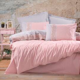 Постільна білизна Cotton box Folk Art ранфорс 200х220 MILA PEMBE