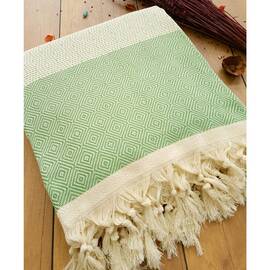 Плед бавовняний Diva 205x200 MONIKA GREEN, Основний колір: зелений, Розмір: 200x205