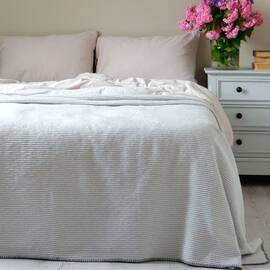 Покривало La Modno 200х220 GRAIN MILK GRAY (200289), Основний колір: блакитний, Розмір: 200x220