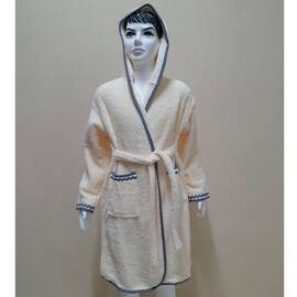 Халат детский махровый 5-6 лет Welsoft крем Zeron (19505), Цвет: кремовый, Размер детский: 5-6 лет