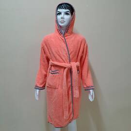 Халат детский махровый 5-6 лет Welsoft персик Zeron (19525), Цвет: персиковый, Размер детский: 5-6 лет