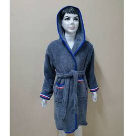 Халат детский махровый 13-14 лет Welsoft темно-серый Zeron (19489), Цвет: антрацитовый, Размер детский: 13-14 лет