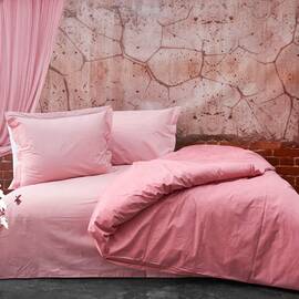 Постільна білизна ранфорс Deluxe 200х220 Pure Series V3 Zeron (19848), Розмір: двоспальний євро 200х220, Основний колір: рожевий