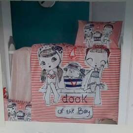 Постільна білизна в дитяче ліжечко 100х150 ранфорс Two Girls Patik (18435)