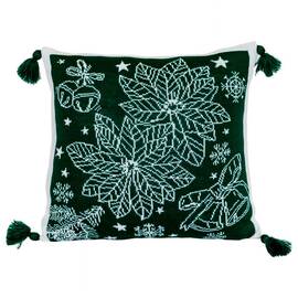 Наволочка 45х45 вязаная Різдвяник зелений Прованс (030170), Цвет: зеленый, Тип: наволочки, Размер: 45x45