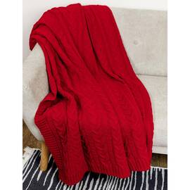 Плед 130х170 Hit Kosa-01 червоний Прованс (030172), Основний колір: червоний, Розмір: 130x170