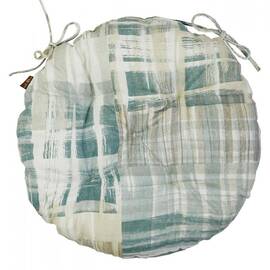 Подушка на стілець кругла D-40 Клітина Прованс (30956), Колір: бежевий, Розмір: Ø 40