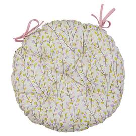 Подушка на стул круглая D-40 Гілочка Прованс (030948), Цвет: салатовый, Размер: Ø 40