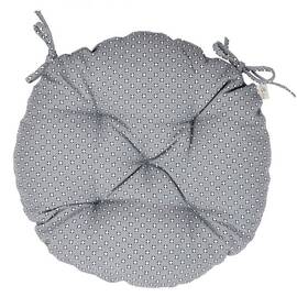 Подушка на стілець кругла Merry Christmas сіра D-40 Прованс (031488), Колір: сірий, Розмір: Ø 40