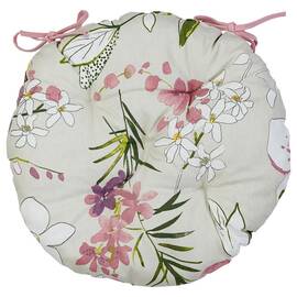 Подушка на стул круглая D-40 Орхідея Прованс (030946), Цвет: розовый, Размер: Ø 40
