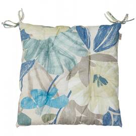 Подушка на стілець 40х40 Квіти Прованс (30950), Колір: блакитний, Розмір: 40x40