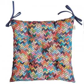 Подушка на стілець 40х40 MixPrint 504 зигзаг Прованс (031171), Колір: бірюзовий, Розмір: 40x40