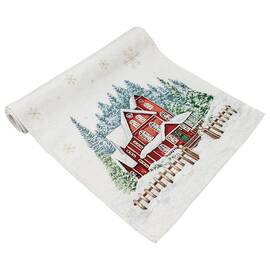 Дорожка гобеленовая с велюром 35х100 Святковий дім Прованс (031358), Тип: дорожки (раннеры), Цвет: зеленый, Форма скатерти: прямоугольная, Размер: 35x100