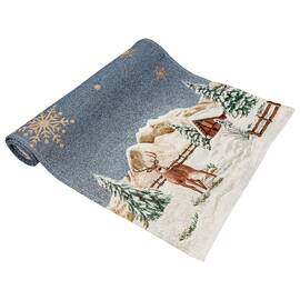 Дорожка гобеленовая 40х140 Блакитне сяйво Прованс (031373), Тип: дорожки (раннеры), Цвет: голубой, Форма скатерти: прямоугольная, Размер: 40x140