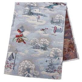 Доріжка на стіл 45х140 LiMaSo (EDEN1254-45), Тип: доріжки (раннери), Основний колір: блакитний, Форма скатертини: прямокутна, Розмір: 45x140