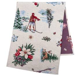 Доріжка на стіл 45х140 LiMaSo (EDEN CHAMONIX-45), Тип: доріжки (раннери), Основний колір: зелений, Форма скатертини: прямокутна, Розмір: 45x140