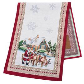 Доріжка на стіл 40х160 LiMaSo (FROSTY-40), Тип: доріжки (раннери), Основний колір: червоний, Форма скатертини: прямокутна, Розмір: 40x160