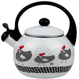 Емальований чайник із свистком 2.2 л Kamille (1032)