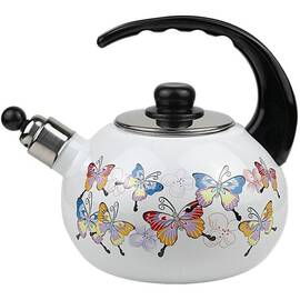Емальований чайник із свистком 2.5 л Kamille (1035)