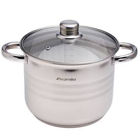 Каструля 4.5л 20x16 см Kamille (5401), Тип: каструля, Об'єм: 4,5 л, Колір: срібний