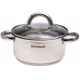Каструля 1.5л 16x8 см Ofenbach (100523), Тип: каструля, Об'єм: 1,5 л, Колір: срібний