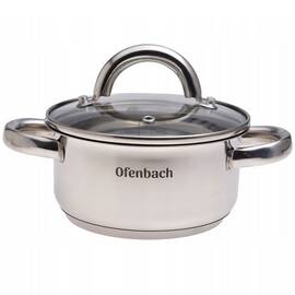Каструля 1л 14x7 см Ofenbach (100522), Тип: каструля, Об'єм: 1 л, Колір: срібний