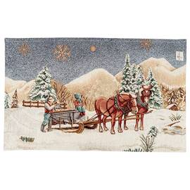 Салфетка гобеленовая Блакитне сяйво 30х50 Прованс (031369), Тип: салфетки, Цвет: голубой, Форма скатерти: прямоугольная, Размер: 30x50