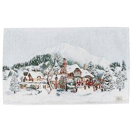 Салфетка гобеленовая с велюром Зимове місто 30х50 Прованс (031343), Тип: салфетки, Цвет: зеленый, Форма скатерти: прямоугольная, Размер: 30x50