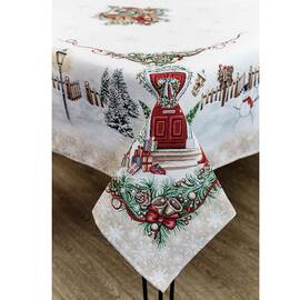 Скатерть 135х350 гобеленовая с велюром Святковий дім Прованс (031289), Тип: скатерти, Цвет: красный, Форма скатерти: прямоугольная, Размер: 135x350