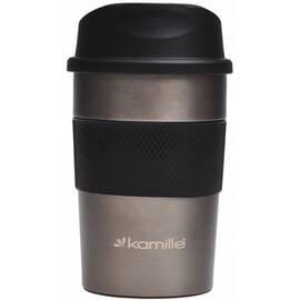 Термокухоль 360 мл з TPR вставкою (графіт) Kamille (2150)