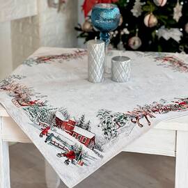 Скатерть 97х100 LiMaSo (SLED-100), Тип: скатерти, Цвет: красный, Форма скатерти: квадратная, Размер: 97x100