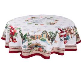 Скатерть круглая O160 LiMaSo (FROSTY-160D), Тип: скатерти, Цвет: красный, Форма скатерти: круглая, Размер: Ø160