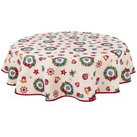 Скатерть круглая O240 LiMaSo (MERRY-240D), Тип: скатерти, Цвет: красный, Форма скатерти: круглая, Размер: Ø240