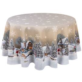 Скатерть круглая O140 LiMaSo (ROUND1267-140D), Тип: скатерти, Цвет: бежевый, Форма скатерти: круглая, Размер: Ø140