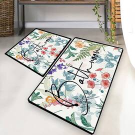 Набор ковриков Chilai Home 60x100, 50x60 GREEN IN FLOWER