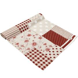 Дорожка 40х140 Печворк бордо Господиня Прованс (031538), Тип: дорожки (раннеры), Цвет: бордовый, Форма скатерти: прямоугольная, Размер: 40x140