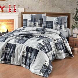 Постільна білизна First Сhoice фланель 200х220 winter gray