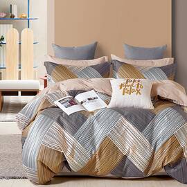 Постільна білизна Love you VIP сатин лайт 200х220 tl 2306, Розмір: двоспальний євро 200х220, Основний колір: бежевий