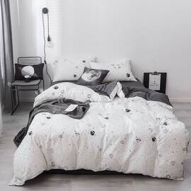 Постільна білизна Love you VIP сатин лайт 200х220 tlg 2304, Розмір: двоспальний євро 200х220, Основний колір: білий