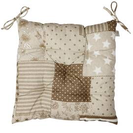 Подушка на стілець 40х40 Пєчворк бежевий Господиня Прованс (031606), Колір: бежевий, Розмір: 40x40