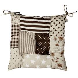 Подушка на стілець 40х40 Печворк коричневий Господиня Прованс (031610), Колір: коричневий, Розмір: 40x40