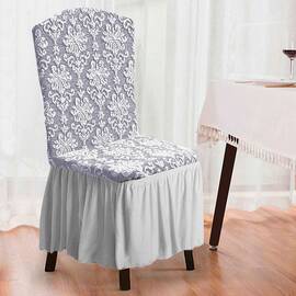 Чехол для стула светло-серый жк Love you, Цвет: серый, Размер: чеxлы для стульев